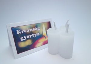Kívánság gyertya – 4 cm fehér