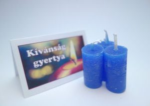 Kívánság gyertya – 4 cm Sötétkék