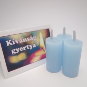 Kívánság gyertya – 4 cm világoskék