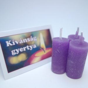 Kívánság gyertya – 4 cm lila