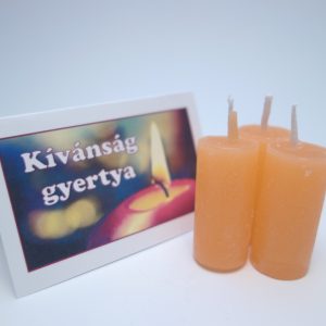 Kívánság gyertya – 4 cm narancssárga