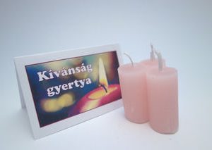Kívánság gyertya – 4 cm Rózsaszín