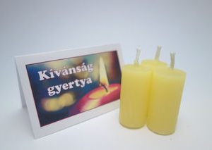 Kívánság gyertya – 4 cm Napsárga