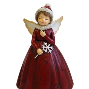 Piros karácsonyi angyalka 11cm