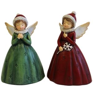 Piros karácsonyi angyalka 11cm