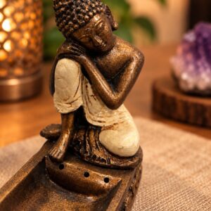 Buddha füstölőtartó mécsestartóval – a belső béke és harmónia szimbóluma
