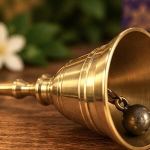 Meditációs kézi csengő – díszített spirituális csengő